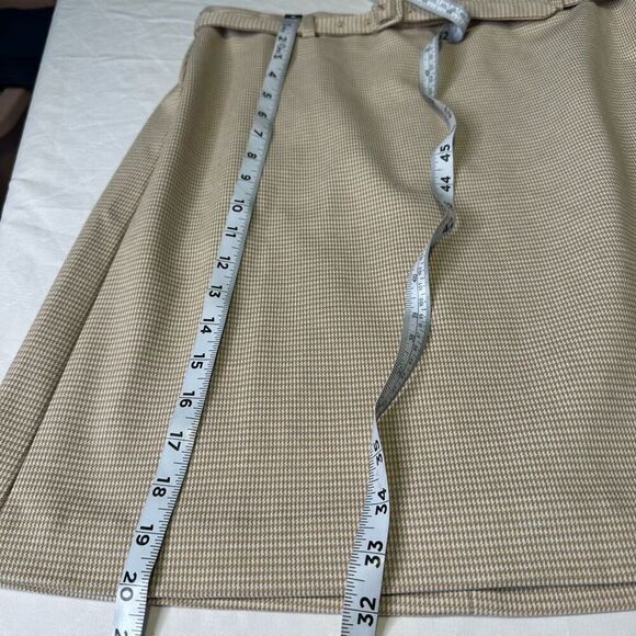 Ann Taylor The Petite Belted Aline Mini Skirt Micro Houndstooth Double Knit NWT - Picture 8 of 10